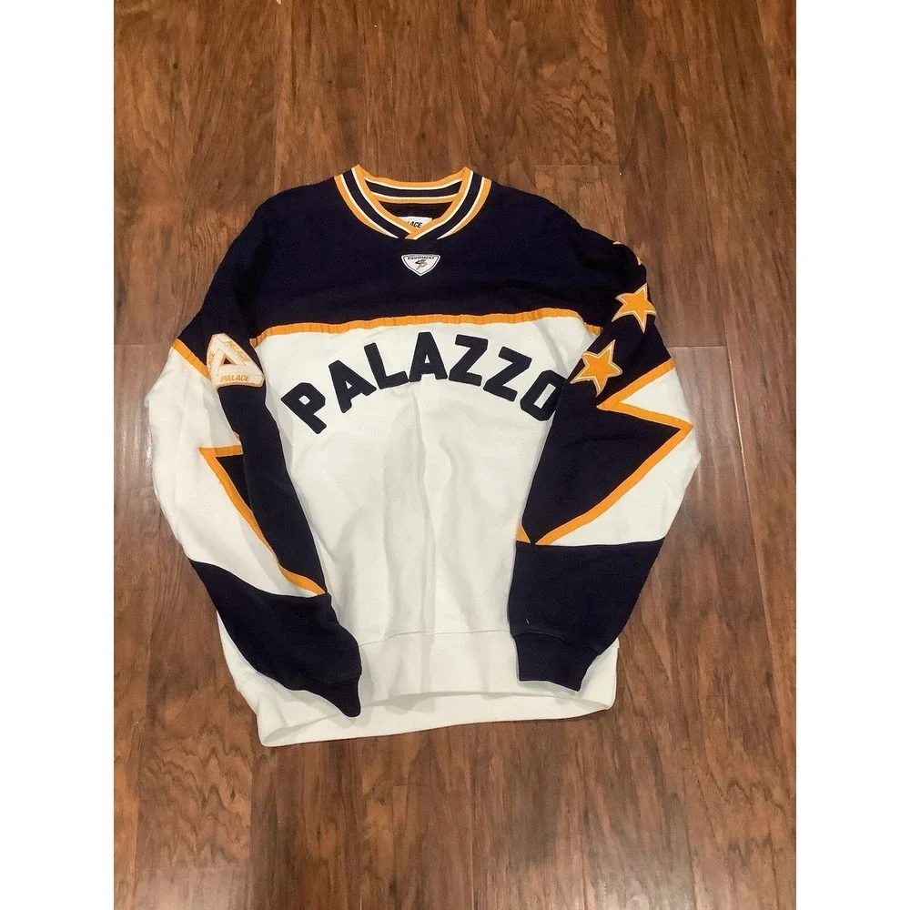 Vintage Palazzo Crew Neck Sweater Mens Size L  Graphic Print